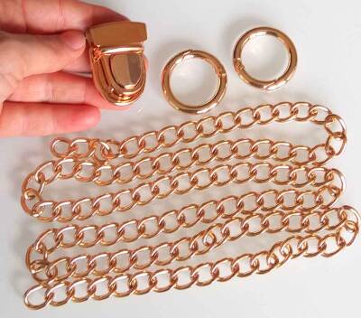 Angel Çanta Aksesuar Light Gold Renk Zincir Set - 1