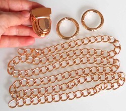 Angel Çanta Aksesuar Light Gold Renk Zincir Set - Angel Çanta Aksesuar