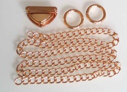 Angel Çanta Aksesuar Light Gold Renk Zincir Set - Angel Çanta Aksesuar