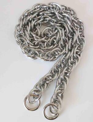 Angel Çanta Aksesuar 100 Cm Çift Halka Döngülü Zincir Yaylı Halkalı Gümüş Renk - 1