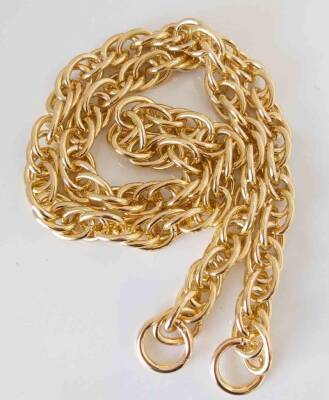 Angel Çanta Aksesuar 100 Cm Çift Halka Döngülü Zincir Yaylı Halkalı Light Gold Renk - 1