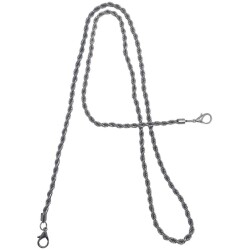 Angel Çanta Aksesuar 120 cm Burgulu Füme Renk Kancalı Çanta Zinciri - Angel Çanta Aksesuar