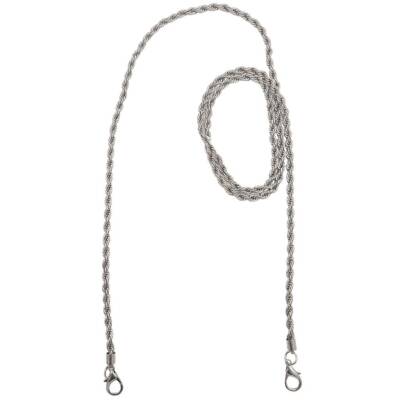 Angel Çanta Aksesuar 120 cm Burgulu Gümüş Renk Kancalı Çanta Zinciri - 4