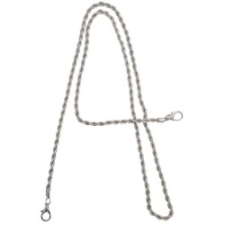 Angel Çanta Aksesuar 120 cm Burgulu Gümüş Renk Kancalı Çanta Zinciri - Angel Çanta Aksesuar