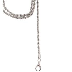 Angel Çanta Aksesuar 120 cm Burgulu Gümüş Renk Kancalı Çanta Zinciri - 3