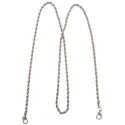 Angel Çanta Aksesuar 120 cm Burgulu Gümüş Renk Kancalı Çanta Zinciri - 5