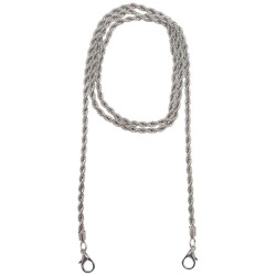 Angel Çanta Aksesuar 120 cm Burgulu Gümüş Renk Kancalı Çanta Zinciri - 2