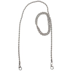 Angel Çanta Aksesuar 120 cm Burgulu Gümüş Renk Kancalı Çanta Zinciri - 4