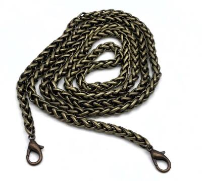 Angel Çanta Aksesuar 120 cm Kalın Örgü Antik Renk Kancalı Çanta Zinciri 120 cm - 1