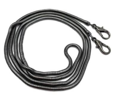 Angel Çanta Aksesuar 125 cm Füme Renk Solucan Model Kancalı Çanta Zinciri - 1