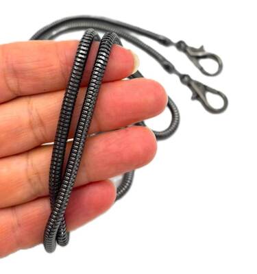 Angel Çanta Aksesuar 125 cm Füme Renk Solucan Model Kancalı Çanta Zinciri - 2