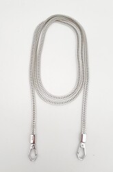 Angel Çanta Aksesuar 125 cm Gümüş Renk Kancalı Çanta Zinciri - Angel Çanta Aksesuar