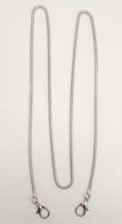 Angel Çanta Aksesuar 125 cm Gümüş Renk Solucan Model Kancalı Çanta Zinciri - 2