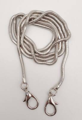 Angel Çanta Aksesuar 125 cm Gümüş Renk Solucan Model Kancalı Çanta Zinciri - 3