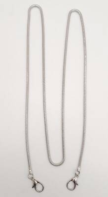 Angel Çanta Aksesuar 125 cm Gümüş Renk Solucan Model Kancalı Çanta Zinciri - 2