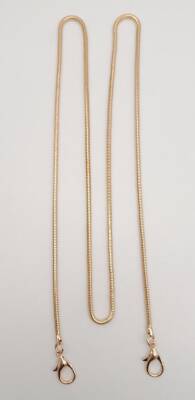 Angel Çanta Aksesuar 120 cm Light Gold Renk Solucan Model Kancalı Çanta Zinciri - 2