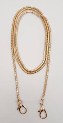 Angel Çanta Aksesuar 120 cm Light Gold Renk Solucan Model Kancalı Çanta Zinciri - 1