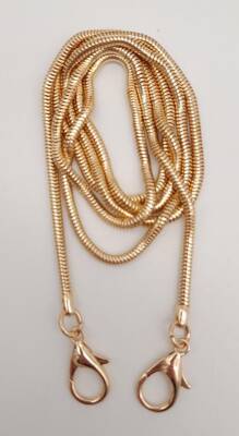 Angel Çanta Aksesuar 120 cm Light Gold Renk Solucan Model Kancalı Çanta Zinciri - 3