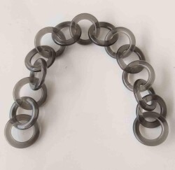 Angel Çanta Aksesuar 32 Cm Akrilik Yuvarlak Zincir Gri - Angel Çanta Aksesuar