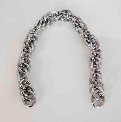 Angel Çanta Aksesuar 35 Cm Çift Halka Döngülü Zincir Gümüş Renk - 1