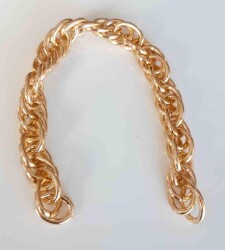 Angel Çanta Aksesuar 35 Cm Çift Halka Döngülü Zincir Light Gold Renk - Angel Çanta Aksesuar