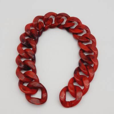 Angel Çanta Aksesuar 37 cm Akrilik Kırmızı Renk Çanta Zinciri - 1