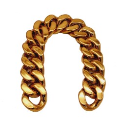 Angel Çanta Aksesuar 37 Cm Metal Görünümlü Akrilik Zincir (Gold Renk) - Angel Çanta Aksesuar