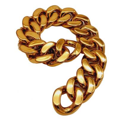 Angel Çanta Aksesuar 37 Cm Metal Görünümlü Akrilik Zincir (Gold Renk) - 2