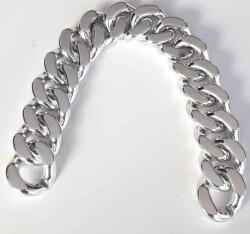 Angel Çanta Aksesuar 37 Cm Metal Görünümlü Zincir (Gümüş Renk) - Angel Çanta Aksesuar
