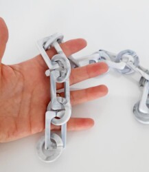 Angel Çanta Aksesuar 40 Cm Akrilik Zincir Gri Tonlu - 2