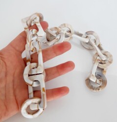 Angel Çanta Aksesuar 40 Cm Akrilik Zincir Taba Tonlu - 2