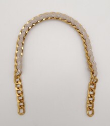 Angel Çanta Aksesuar 40 cm Derili Zincir Bej Renk Açık Antik Metalli - Angel Çanta Aksesuar