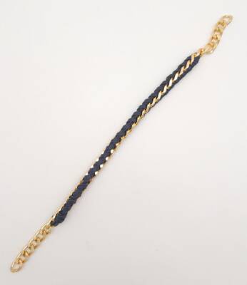 Angel Çanta Aksesuar 40 cm Derili Zincir Lacivert Renk Light Gold Metalli - 2