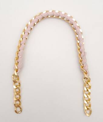 Angel Çanta Aksesuar 40 cm Derili Zincir Pudra Renk Light Gold Metalli - 1