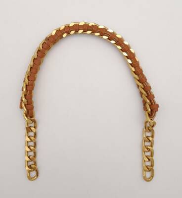 Angel Çanta Aksesuar 40 cm Derili Zincir Taba Renk Açık Antik Metalli - 1