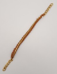 Angel Çanta Aksesuar 40 cm Derili Zincir Taba Renk Açık Antik Metalli - 2