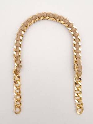 Angel Çanta Aksesuar 40 cm Derili Zincir Vizon Renk Light Gold Metalli - 1