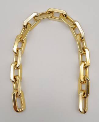 Angel Çanta Aksesuar 40 cm Metal Görünümlü Oval Light Gold Renk Akrilik Zincir - 1