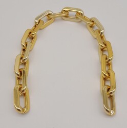 Angel Çanta Aksesuar 40 cm Metal Görünümlü Oval Light Gold Renk Akrilik Zincir - 2