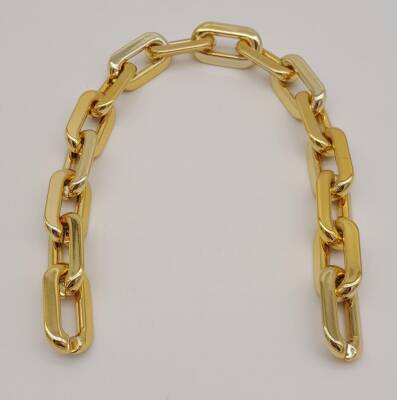 Angel Çanta Aksesuar 40 cm Metal Görünümlü Oval Light Gold Renk Akrilik Zincir - 2