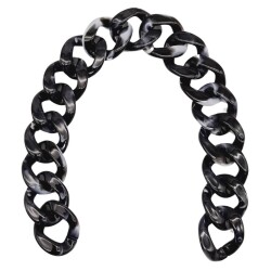 Angel Çanta Aksesuar 41 cm Akrilik Zincir Füme Siyah Renk - Angel Çanta Aksesuar