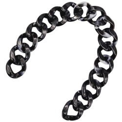 Angel Çanta Aksesuar 41 cm Akrilik Zincir Füme Siyah Renk - 3