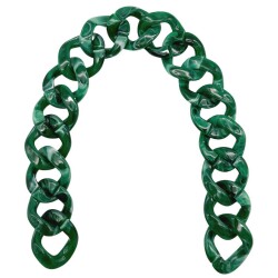 Angel Çanta Aksesuar 41 cm Akrilik Zincir Zümrüt Yeşili Renk - Angel Çanta Aksesuar