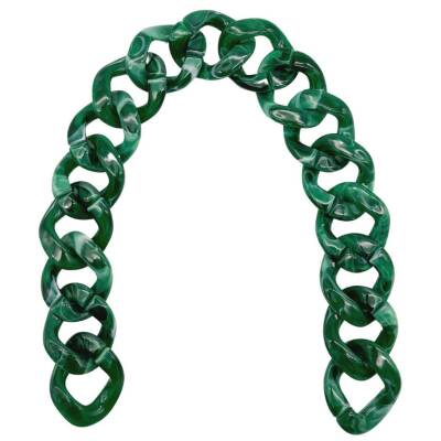 Angel Çanta Aksesuar 41 cm Akrilik Zincir Zümrüt Yeşili Renk - 1