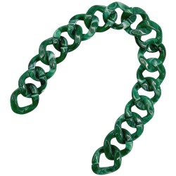 Angel Çanta Aksesuar 41 cm Akrilik Zincir Zümrüt Yeşili Renk - 3