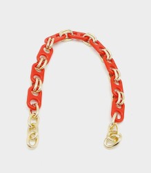 Angel Çanta Aksesuar 42 Cm Akrilik Görünümlü Kırmızı Plastik Zincir Köprü Model - Angel Çanta Aksesuar