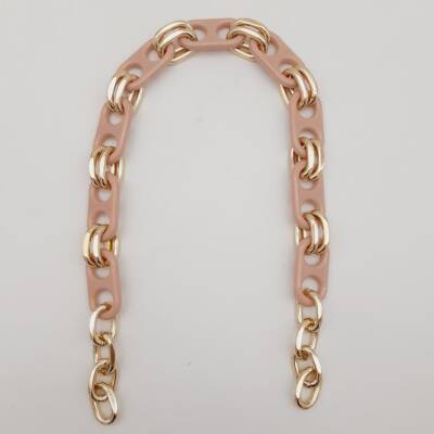 Angel Çanta Aksesuar 42 Cm Akrilik Görünümlü Pudra Plastik Zincir Köprü Model - 1