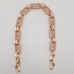 Angel Çanta Aksesuar 42 Cm Akrilik Görünümlü Pudra Plastik Zincir Köprü Model - Angel Çanta Aksesuar