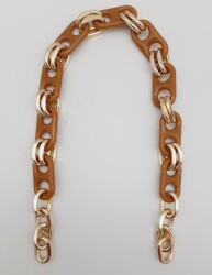 Angel Çanta Aksesuar 42 Cm Akrilik Görünümlü Sütlü Kahve Plastik Zincir Köprü Model - Angel Çanta Aksesuar