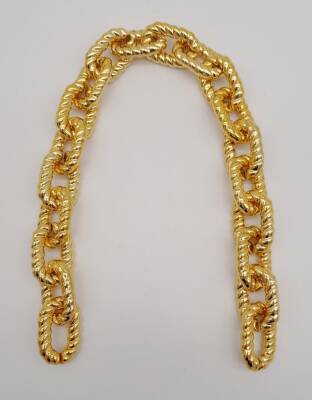 Angel Çanta Aksesuar 45 cm Burgu Model Metal Görünümlü Light Gold Renk Akrilik Zincir - 1